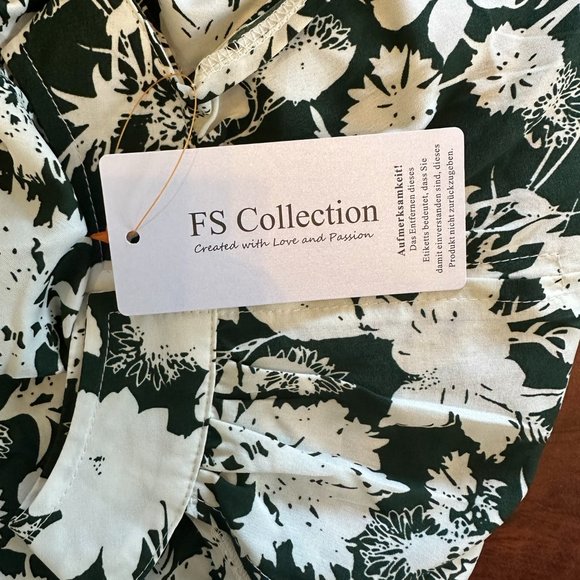 NWT Women's Halter Neck Maxi Layer Dress in Green & Floral Print - Picture 9 of 13